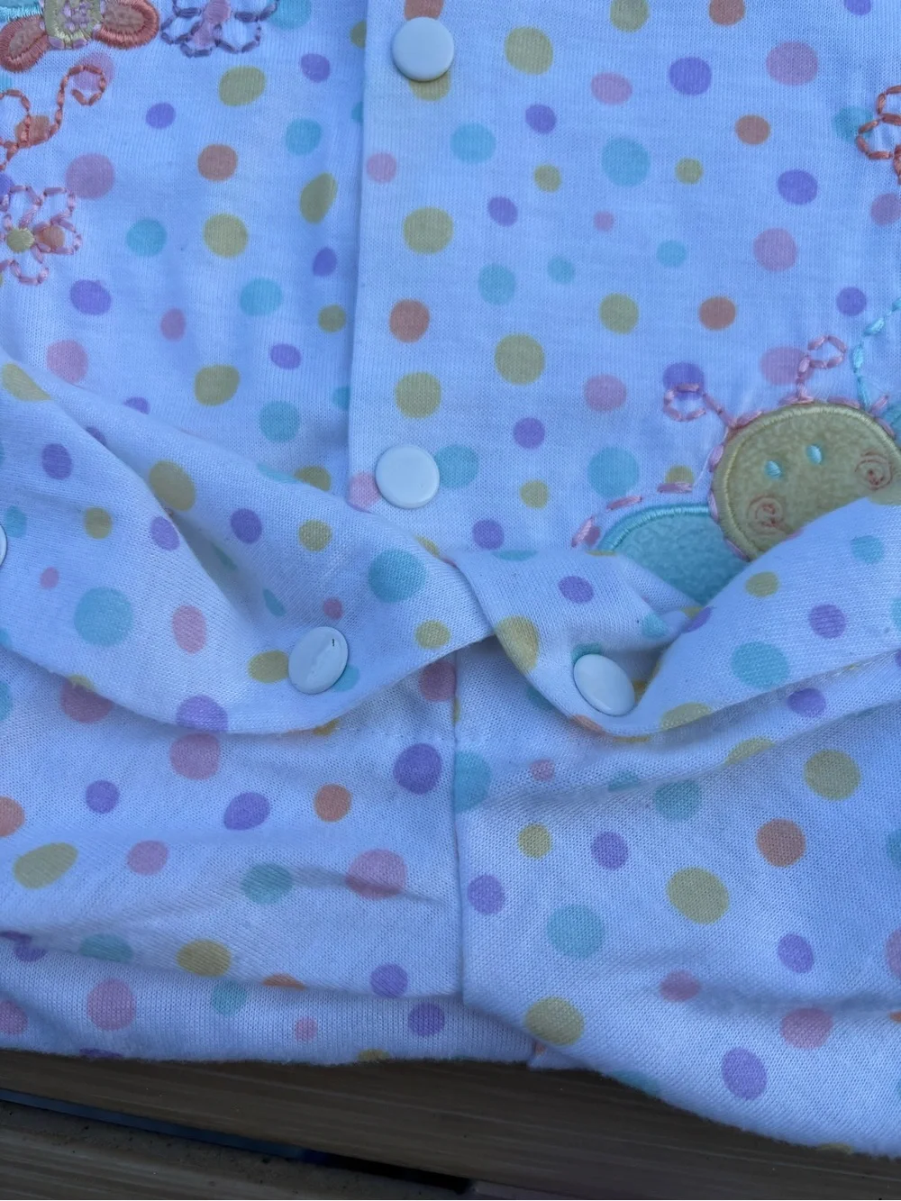 VTG 2006 Miniwear Pastel Polka Dot Sleeper 6-9M
